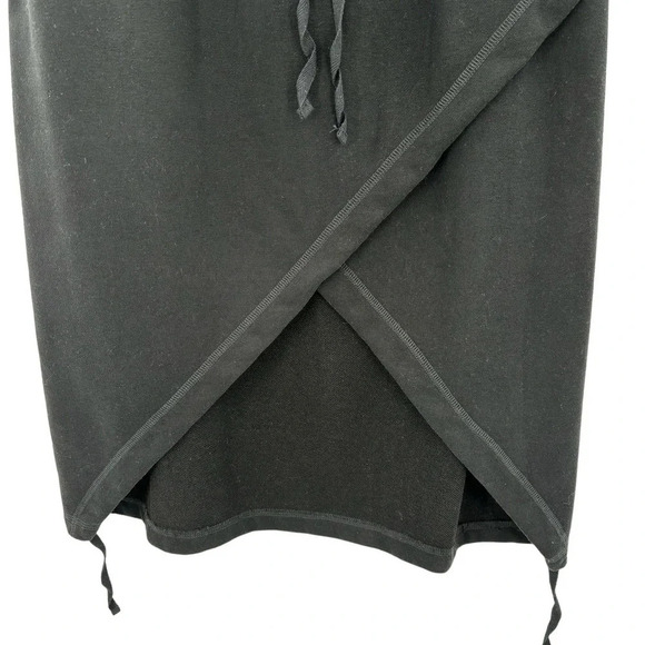 Adeptt Adira Skirt Asymmetric‎ Pencil Drawstring Midi Cotton Black Size Large - Picture 6 of 14